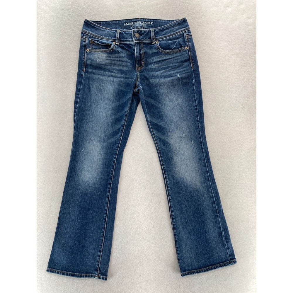 American Eagle Outfitters Women's 10 Short Kick Stretch Western Y2K Jeans